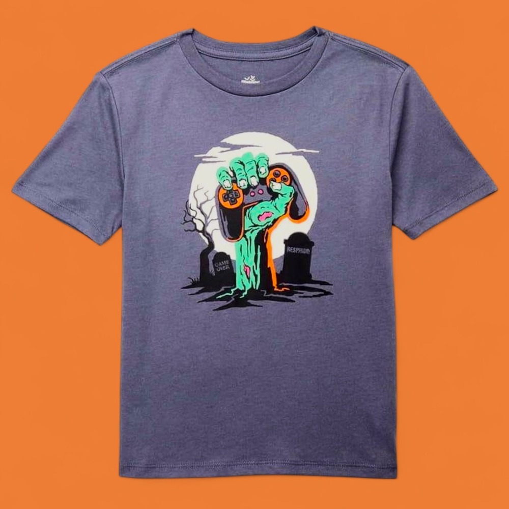 Celebrate Kids Halloween Gamer Shirt Zombie Hand Video Game Controller Size L